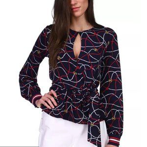 Brand New Michael Kors Logo-Print Wrap Top Brand new with tags